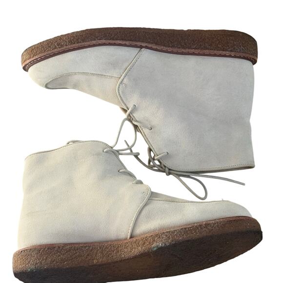 J. Crew Women's Soft Suede Leather Lace-Up Desert Boots Pale Sand Size 9 - Picture 3 of 9